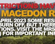 fIRE RESTRICTIONS HAVE ENDED IN THE MACEDON RANGES